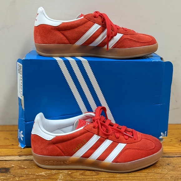 ⚡SOLD⚡Adidas Gazelle Indoor Sneaker in Better Scarlet Men's 5.5 Wmn's 7 - Picture 2 of 11